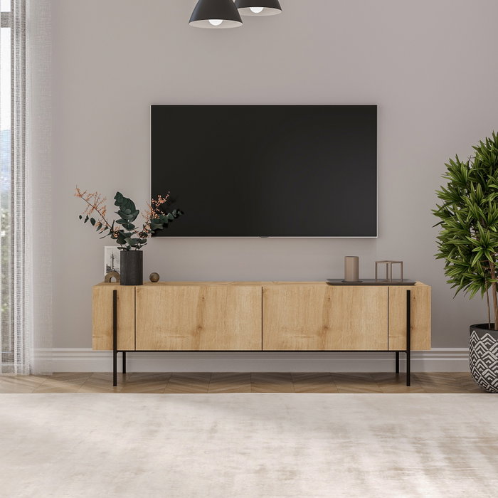 Hanah Home Soporte de TV Herman - Roble zafiro Hanah Home Soporte de TV Herman - Roble zafiro